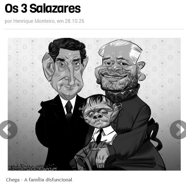 «Os 3 Salazares», por um caniche de Pavlov, Sapo, 28/X/25