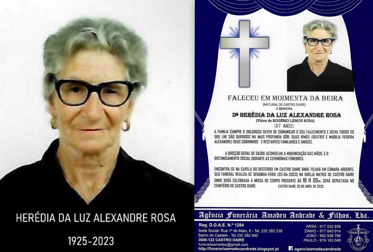 FOTO RIP DE HEREDIA DA LUZ ALEXANDRE -CASTRO DAIRE