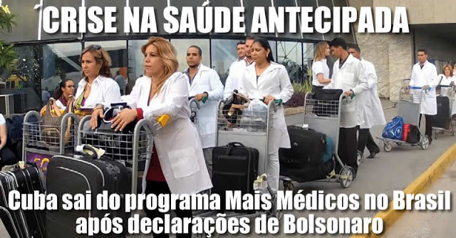 Cuba anuncia fim do Mais Médicos no Brasil, após