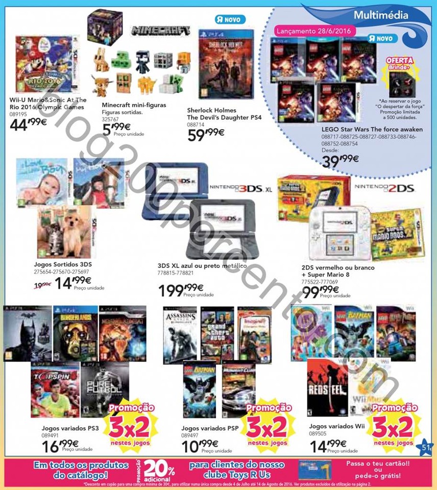 Novo Folheto TOYSRUS Promoções de 9 junho a 3 ju