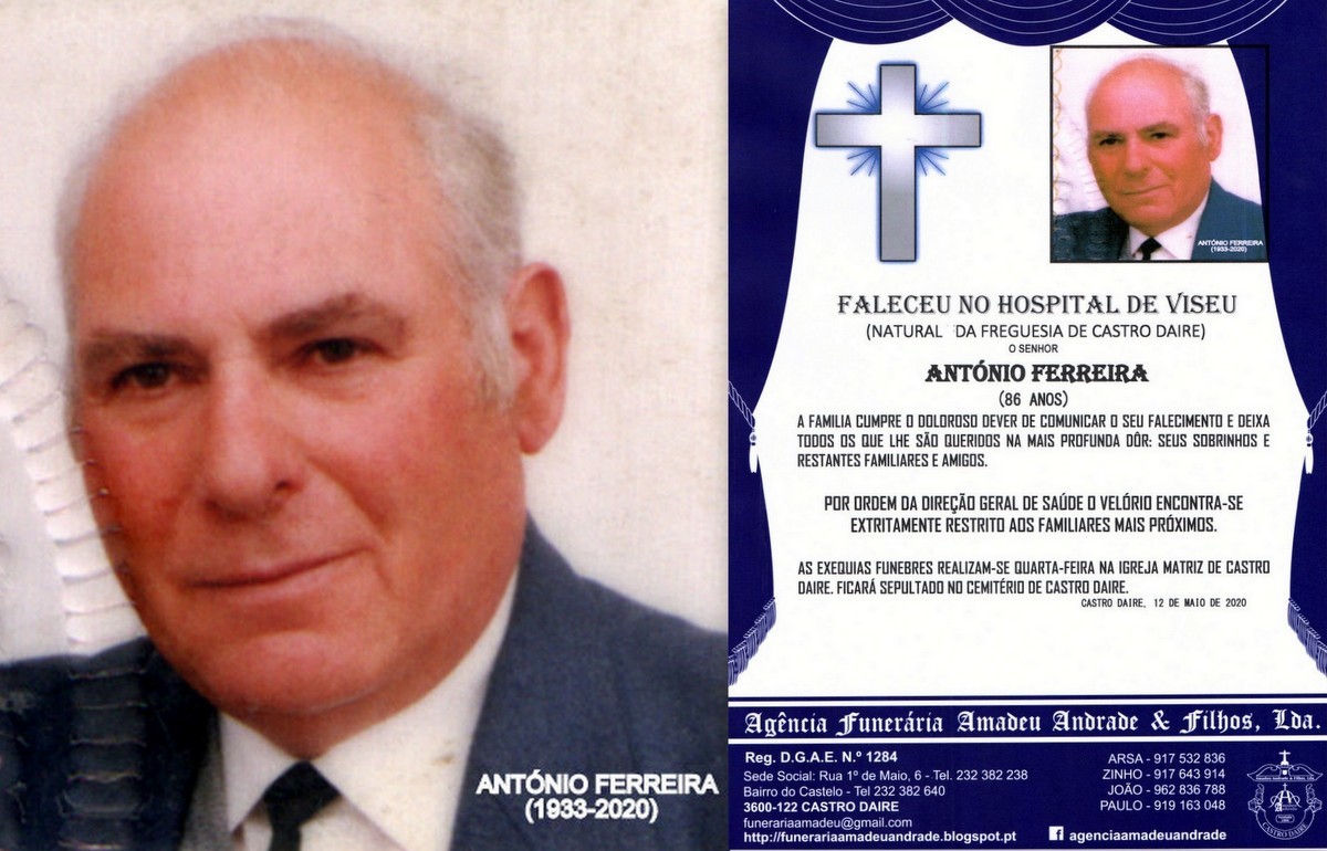 FOTO RIP DE ANTÓNIO FERREIRA-86 ANOS 8CASTRO DAIR