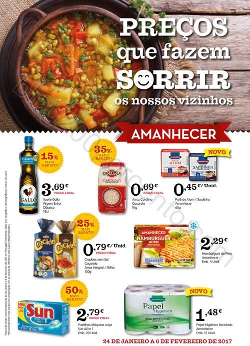 Antevisão Folheto AMANHECER Promoções de 24 jan