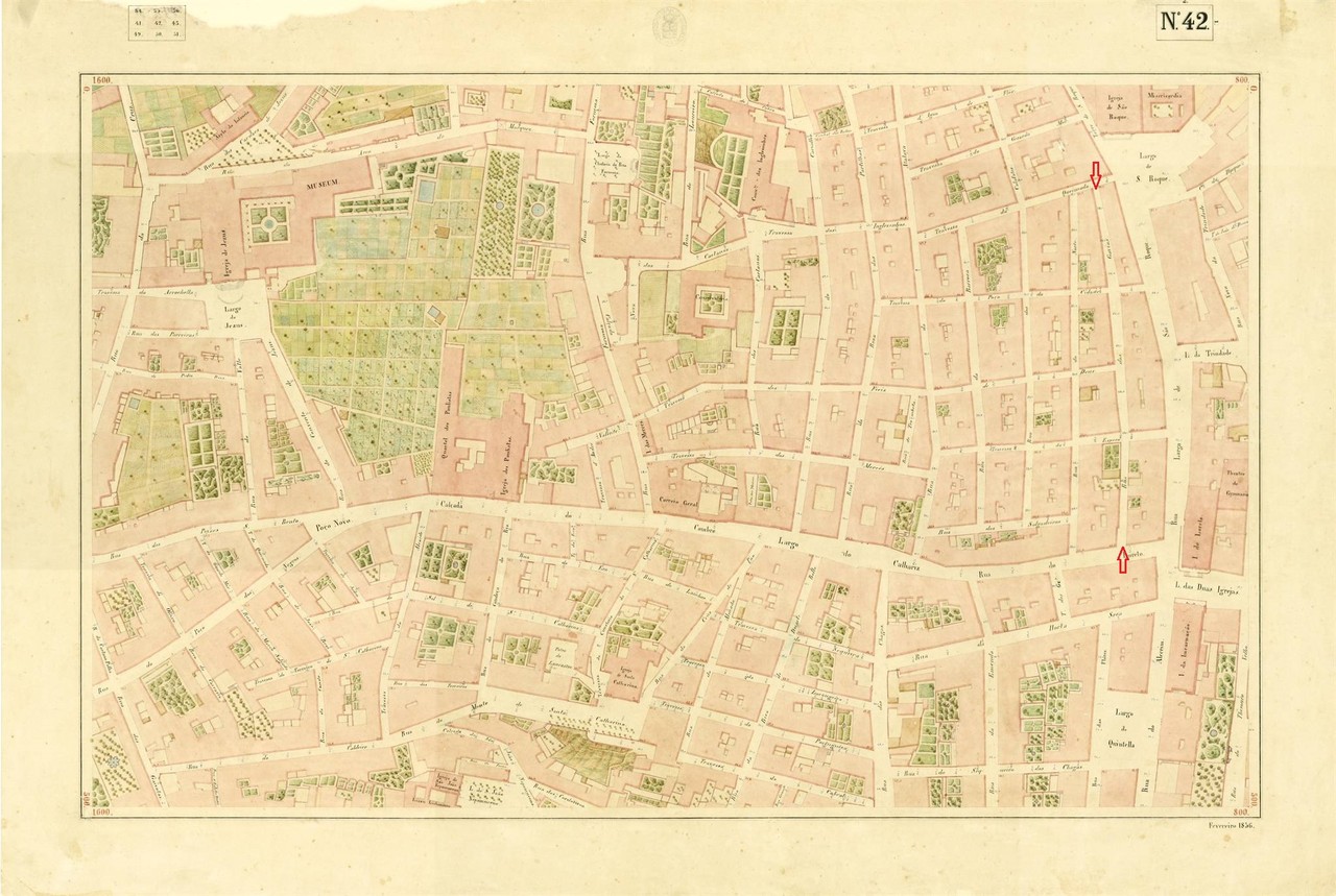 Atlas da carta topográfica de Lisboa N 42, 1856, 