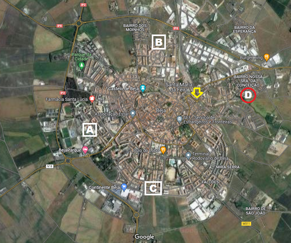 Mapa de Beja sem acessos rodoviários.png