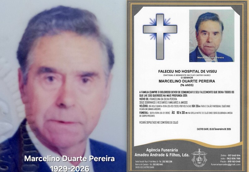 FOTO RIP  DE MARCELINO DUARTE PEREIRA-98 ANOS (CUJ