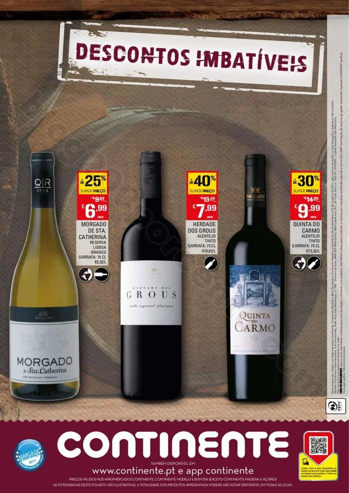 Antevisão Folheto CONTINENTE Extra Vinhos de 26 s