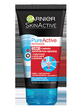 Pure active Intensive Máscara de carvão 3 em 1.p