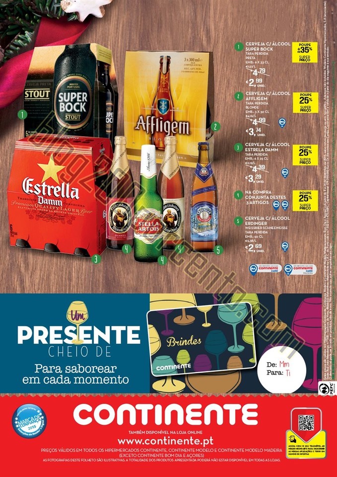 Antevisão folheto CONTINENTE Natal Alimentar de 8