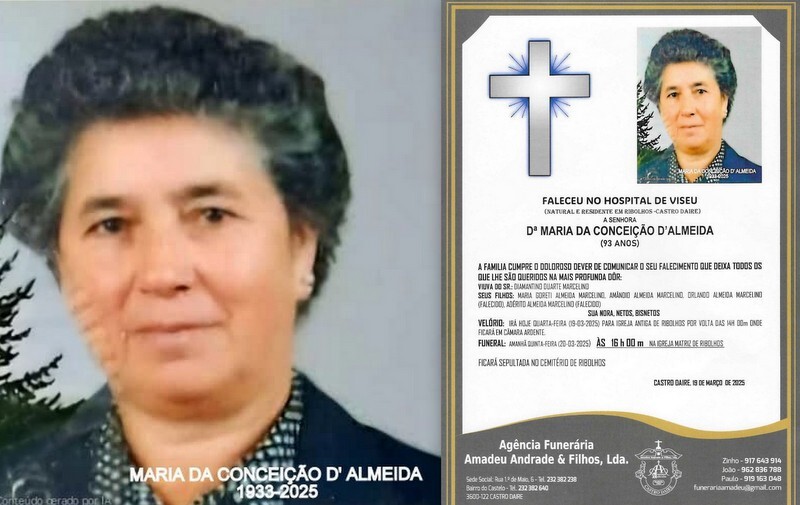 FOTO RIP DE MARIA DA CONCEIÇÃO D&#39; ALMEIDA -93 AN