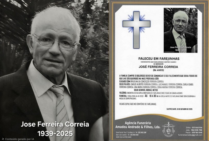 FOTO RIP DE JOSÉ FERREIRA CORREIA-86 ANOS (FAREJI