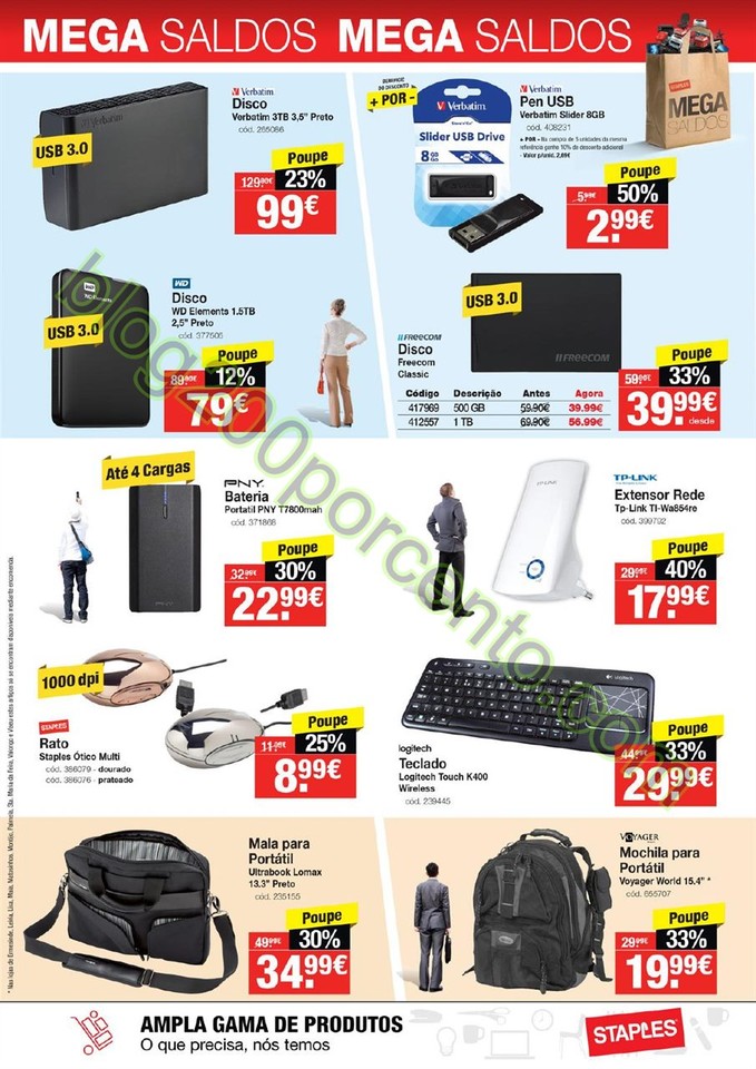 Antevisão Folheto STAPLES Maga Saldos de 21 a 26 