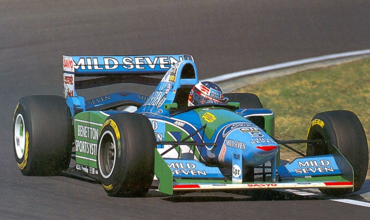 Schumacher ao volante de um Benetton