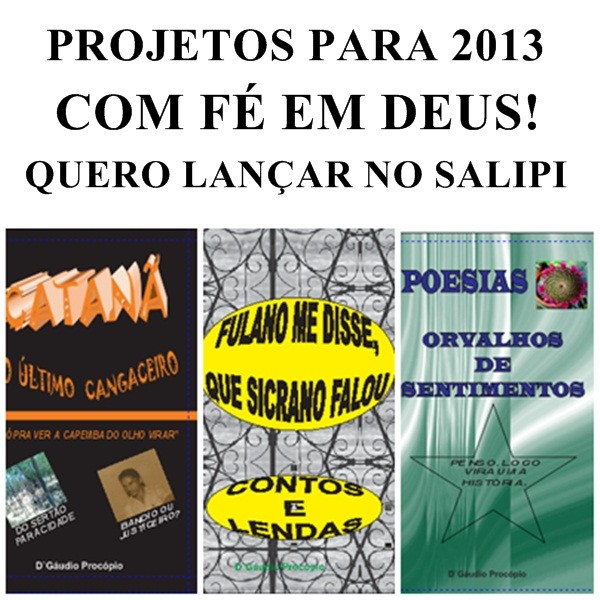 PROCURO EDITORA/LANÇAMENTOS 2013/CONTOS/POESIAS/CATANÃ