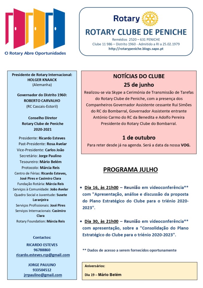 01 - Programa de julho do Rotary Clube de Peniche_