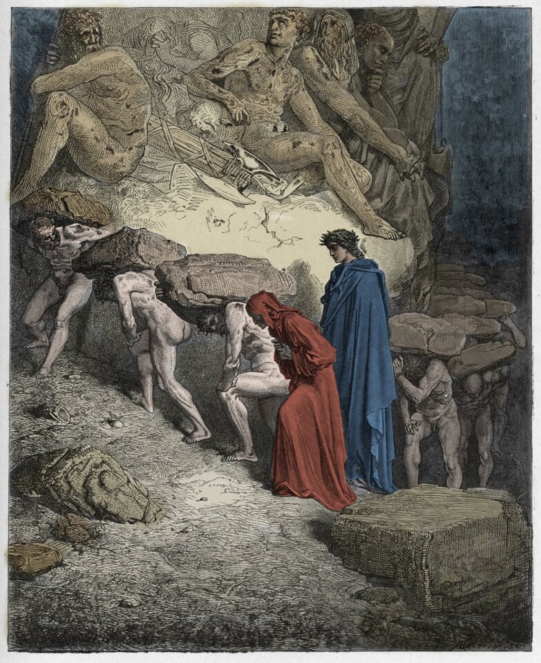 Gustave after Dore - Purgatorio Canto 11  The soul
