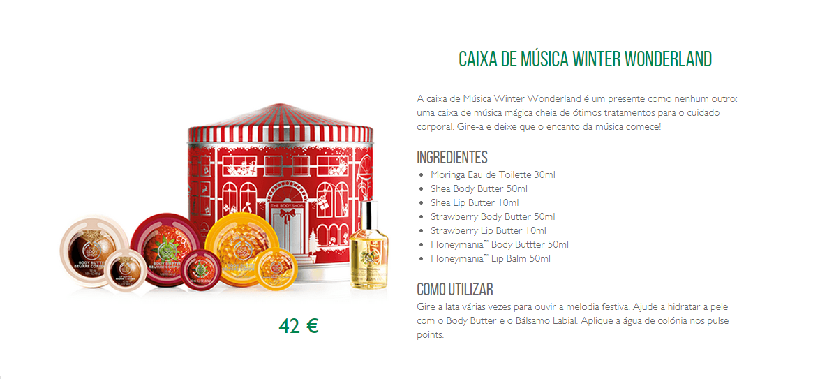 caixa de musica the body shop coleçao natal 2014. caixa de musica the body shop coleçao natal 2014.