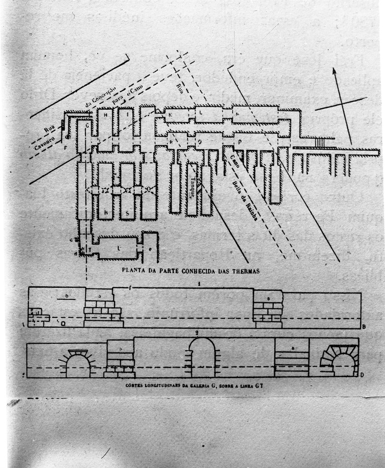 Desenho das galerias romanas, foto de Eduardo Port