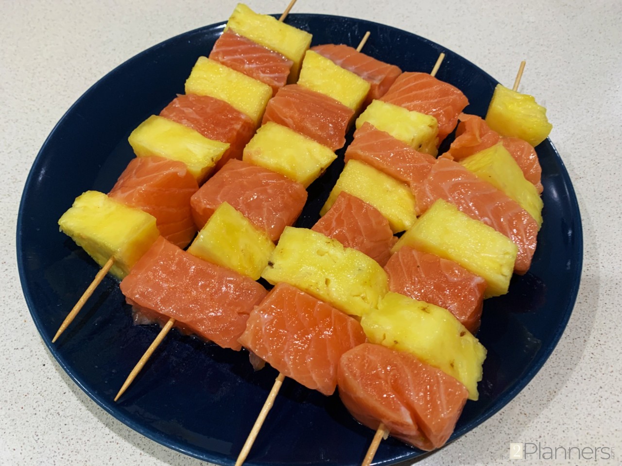 Salmon Teriyaki Skewers with Pineapple Recipe - The2Planners