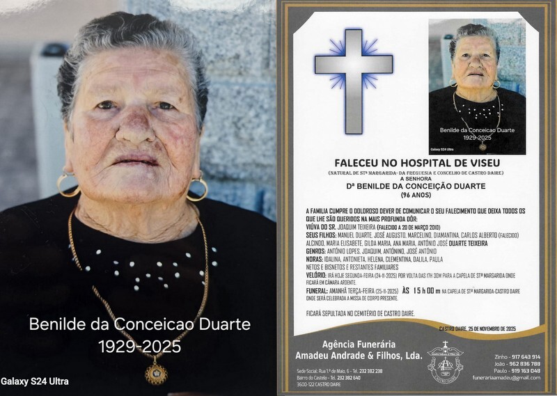 FOTO RIP DE BENILDE DA CONCEIÇÃO DUARTE-96 ANOS 