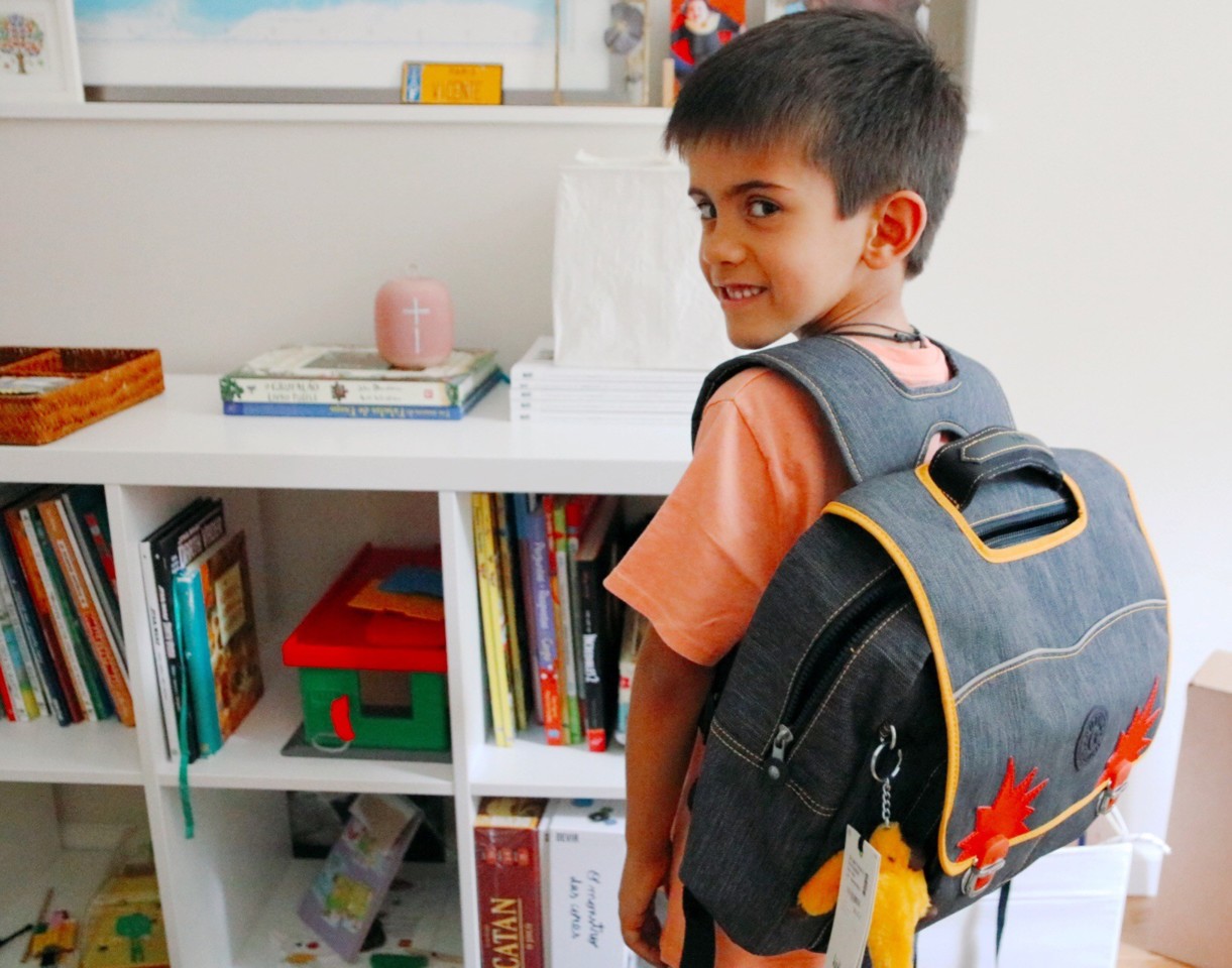 mochila escola primária kipling