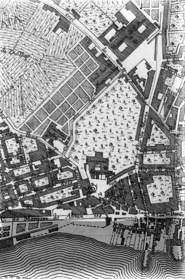 Planta da zona onde estão os conventos da Esperan