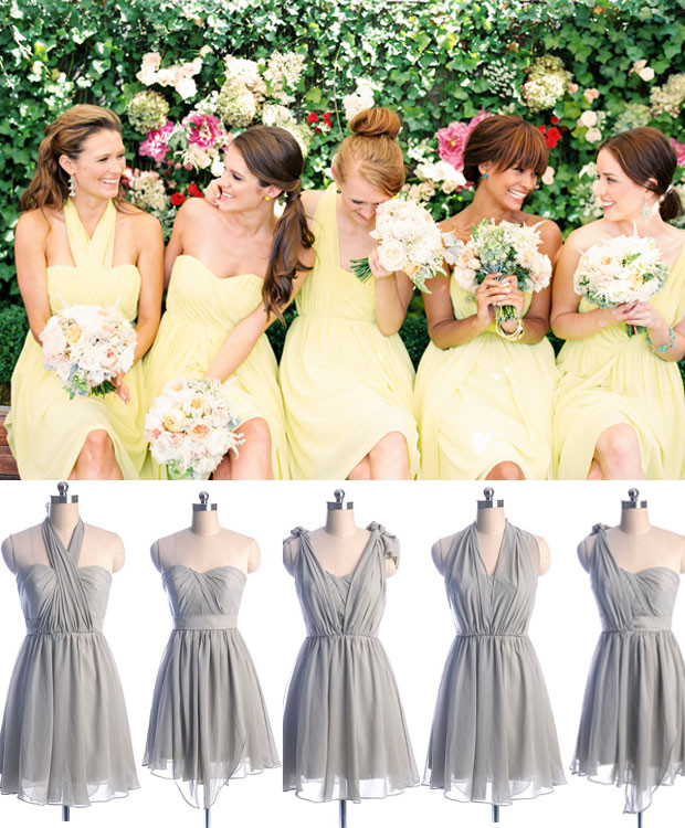 light-yellow-and-gray-short-mismatched-bridesmaid- light-yellow-and-gray-short-mismatched-bridesmaid-