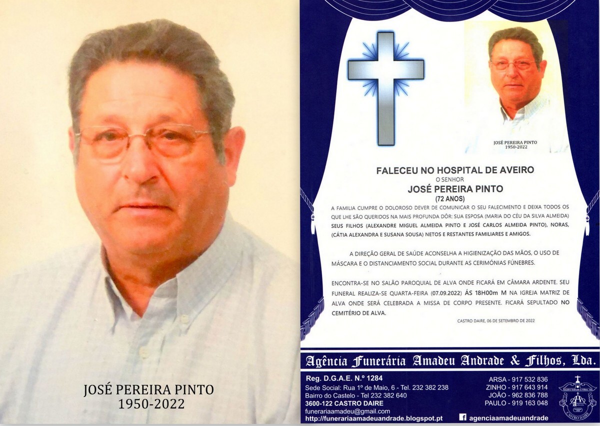 FOTO RIP  DE JOSÉ PEREIRA PINTO -72 ANOS (ALVA).j