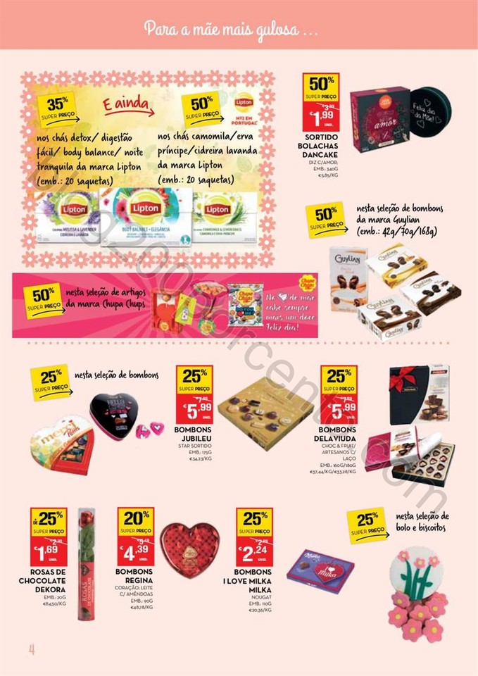 Antevisão Folheto CONTINENTE Dia da Mãe promoç