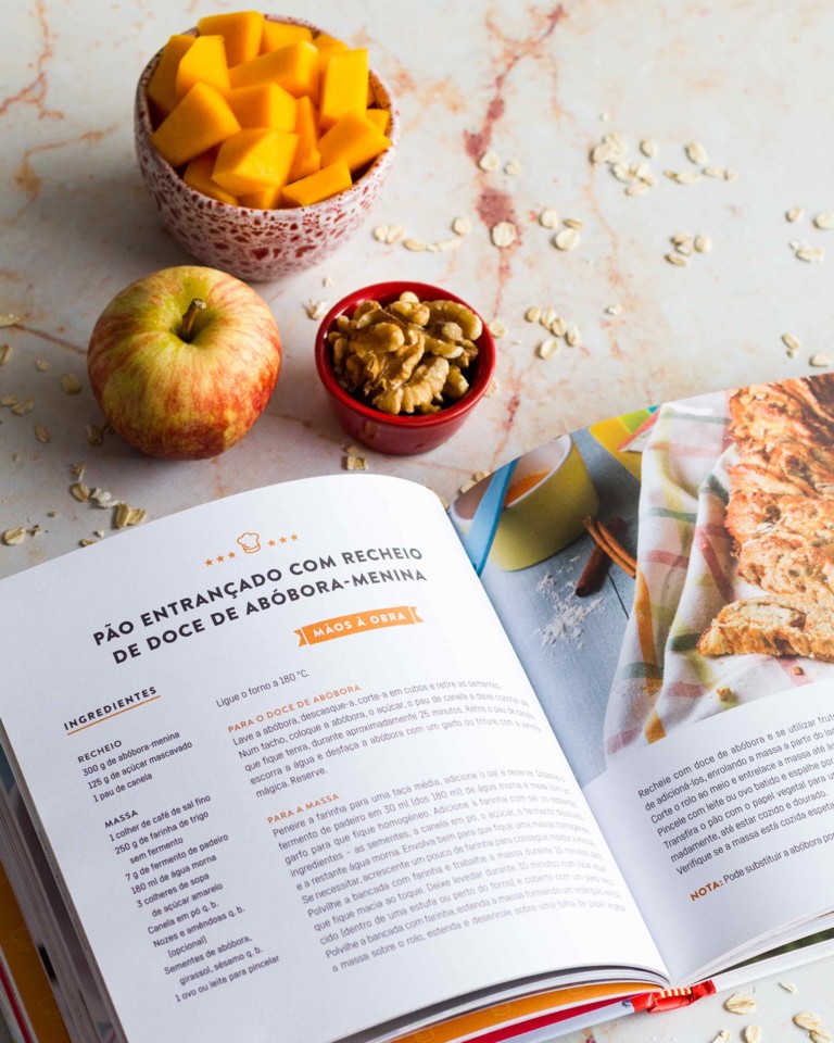 Trança de abóbora e nozes