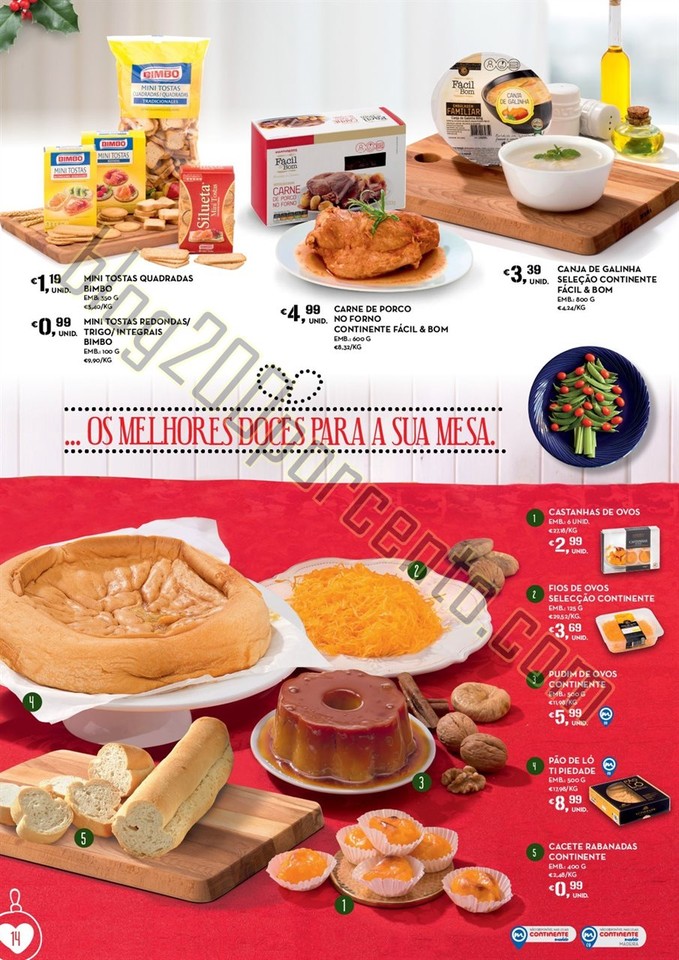 Antevisão folheto CONTINENTE Natal Alimentar de 8