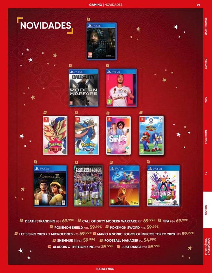 Antevisão Folheto FNAC Natal Tecnologia Promoçõ