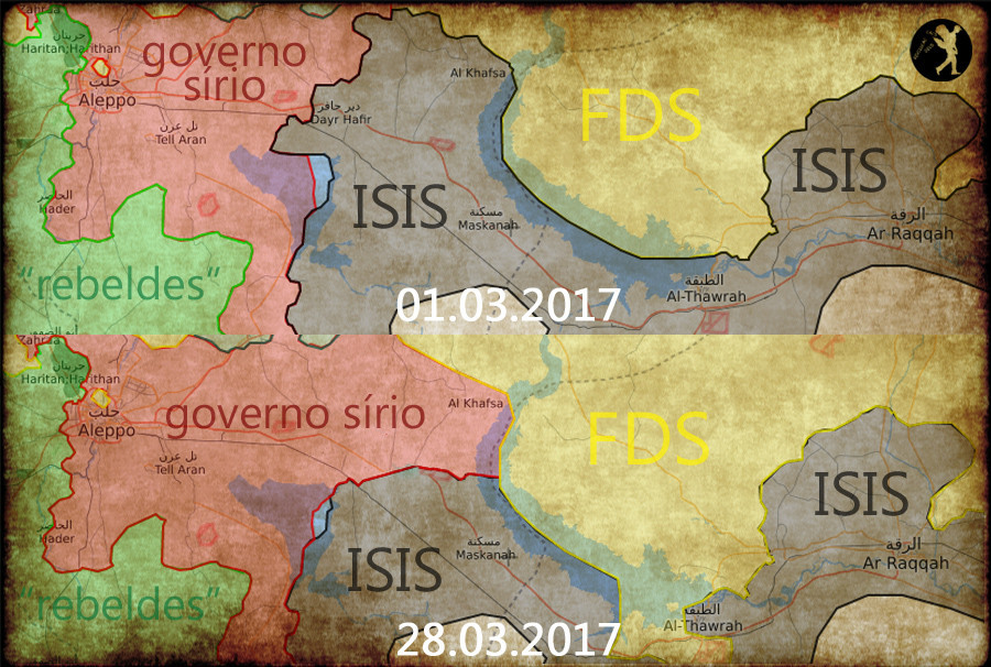 avanço Síria contra ISIS, Março 2017 avanço Síria contra ISIS, Março 2017