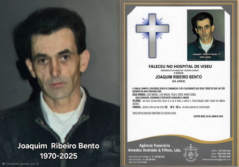 FOTO RIP DE JOAQUIM RIBEIRO BENTO-54 ANOS (BRAÇOS