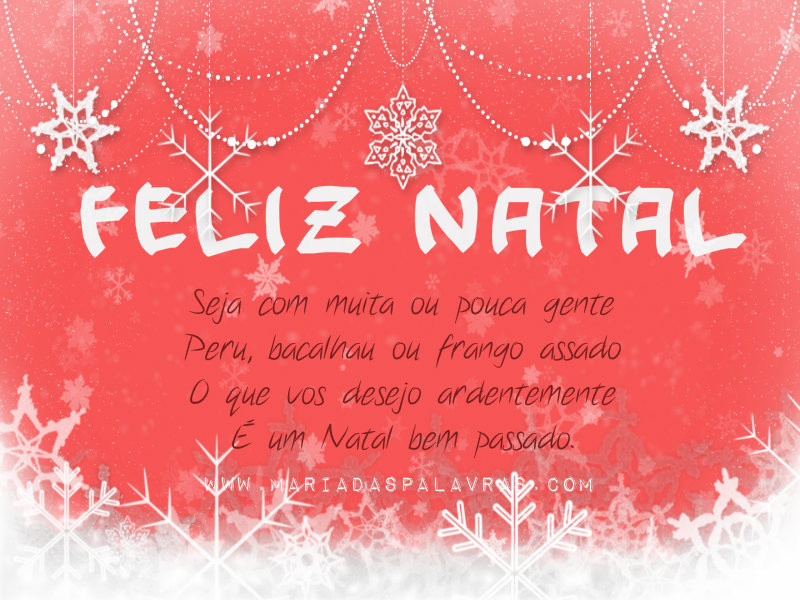 Feliz Natal | Maria das Palavras