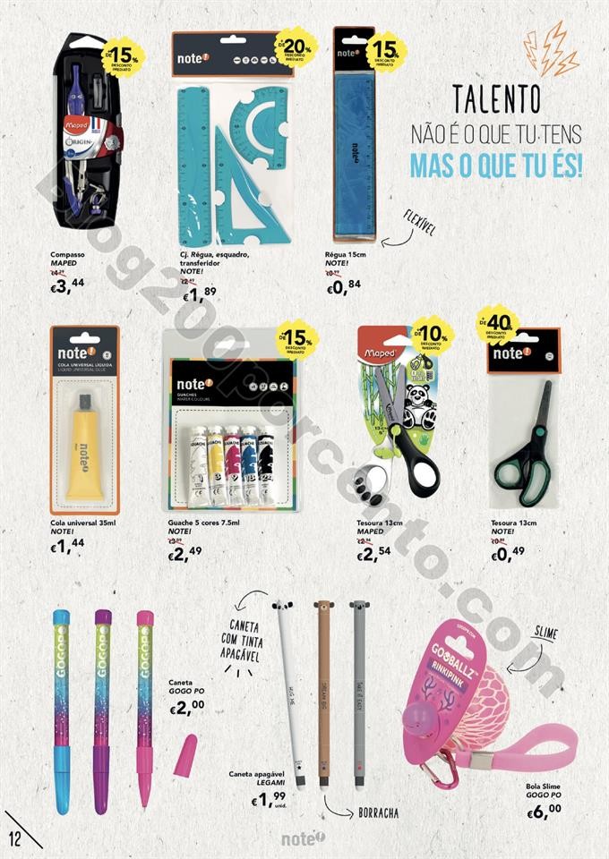 Antevisão Folheto NOTE Regresso às aulas Promoç