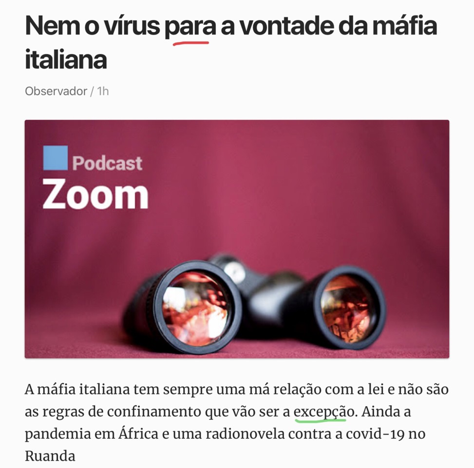 «Nem o vírus para a vontade da máfia… (Observador, 17/IV/20«20)