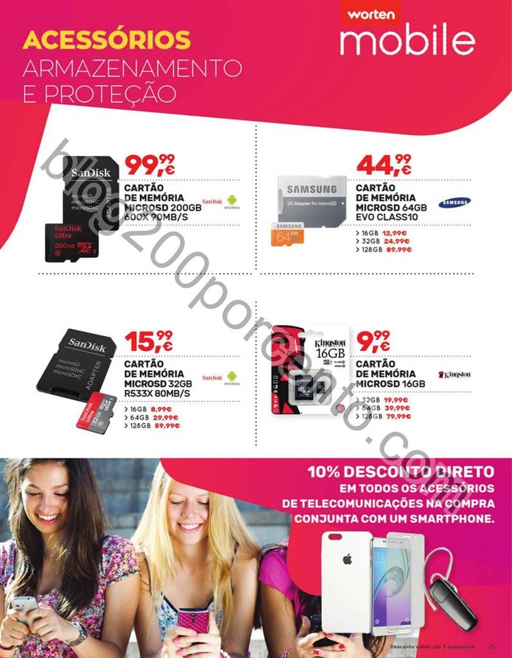 Antevisão Folheto WORTEN Mobile promoções de 7 
