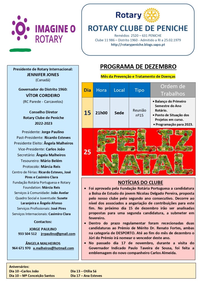 Programa de dezembro do Rotary Clube de Peniche (0