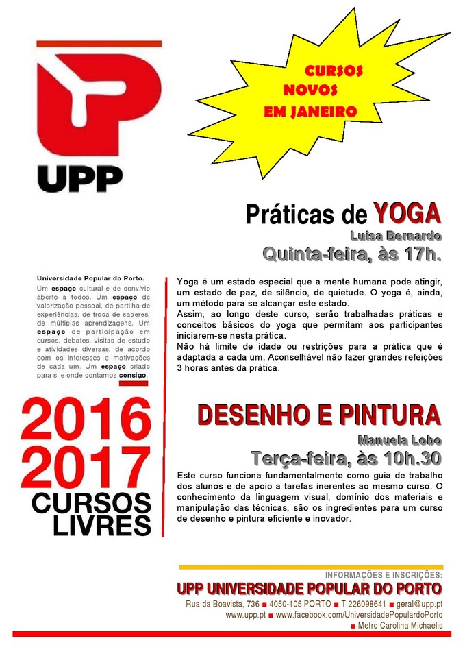 UPP Cursos Novos Jan 2017