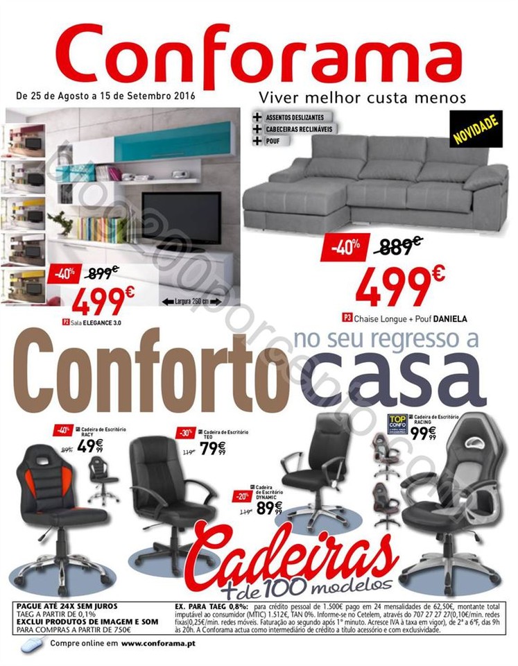 Antevisão Folheto CONFORAMA Promoções de 25 ago