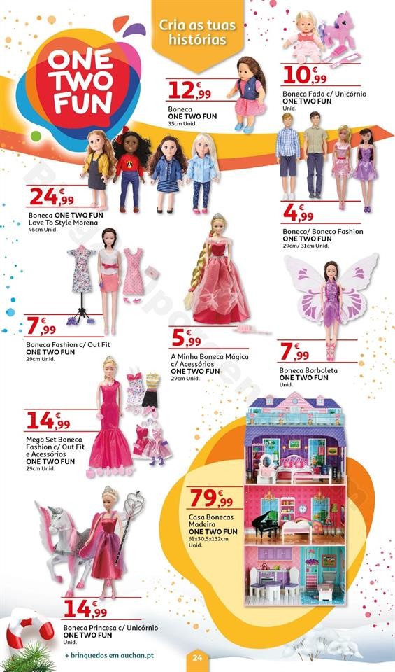 Folheto Brinquedos Natal AUCHAN Promoções de 8 n