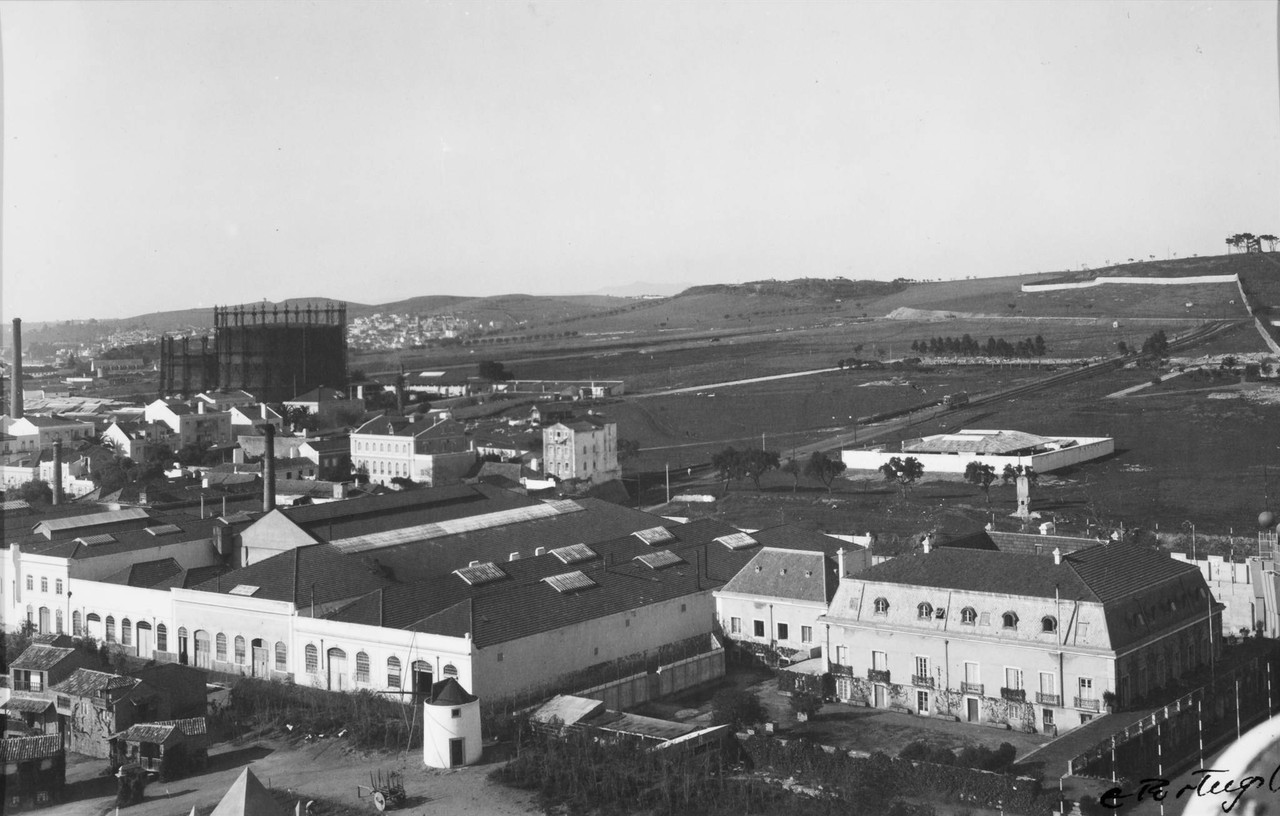 Panorâmica sobre Belém, vê-se o palácio Marial