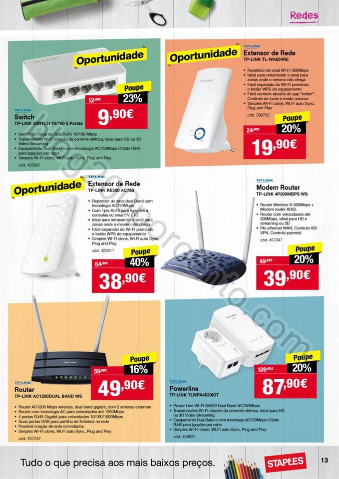 Novo Folheto STAPLES promoções de 8 a 27 setembr