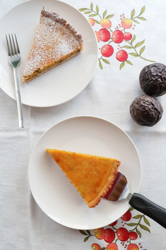tarte de maracujá e amêndoa