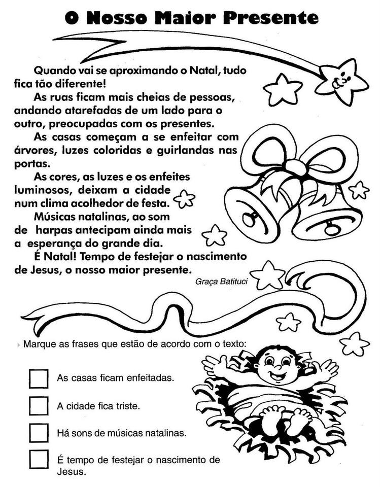 Sinos de Natal Desenhos para Colorir - Brinquedos de Papel