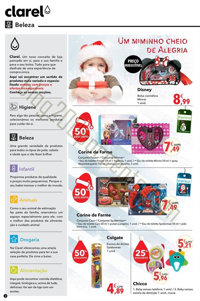 Antevisão Folheto CLAREL Natal promoções de 3 a