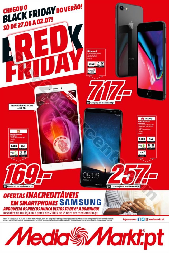 verontschuldiging Winkelier telegram Antevisão Folheto MEDIA MARKT Red Friday Promoções de 27 junho a 2 julho -  Blog 200% - Últimos Folhetos, Antevisões, Promoções e Descontos