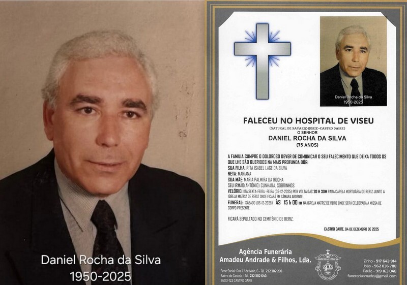 RIP FOTO-FUNERAL DE DANIEL ROCHA DA SILVA -75 ANOS