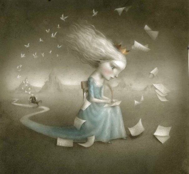 Nicoletta Ceccoli escrever menina poesia.jpg