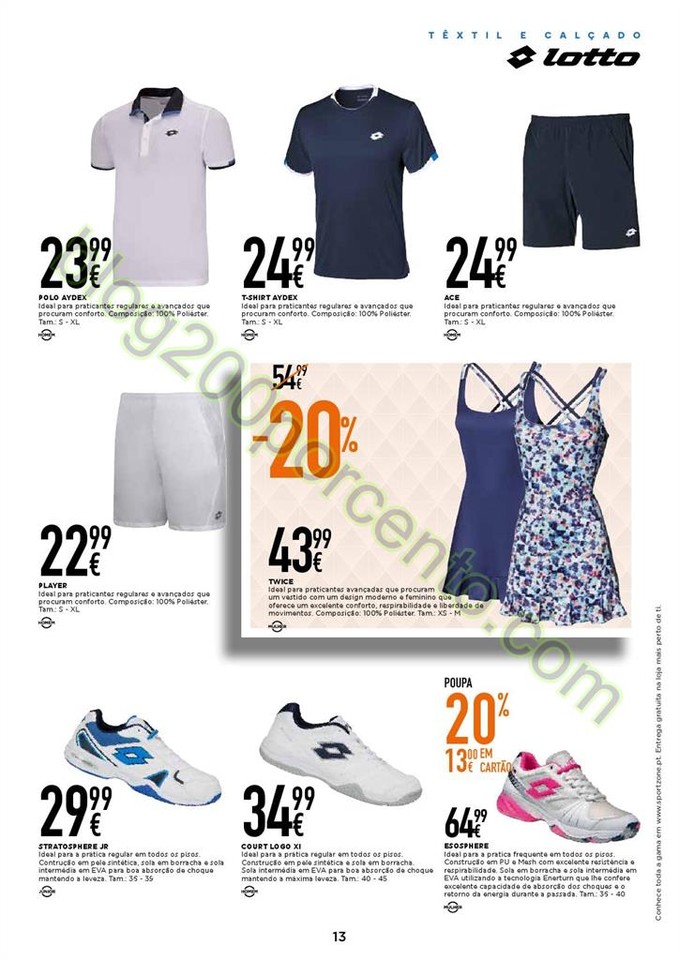 Novo Folheto SPORT ZONE promoções de 18 abril a 